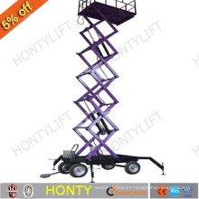 Chinese manufacturer small mobile painting lifts hydraulic manual scissor lifting platform ladder prices